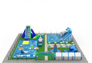 China Inflatable Land Water Park Swimming Pool With Obstacle Course on sale