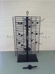 2 Way Rotating Metal Wire Display Shelving Glove Display Stand With Metal Hooks