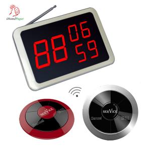 China Cheap restaurant equipment wireless customer calling system display receiver with 3 keys call button on sale