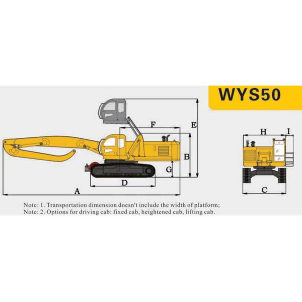 Bulk Material Handling Equipment / Dual Power Hydraulic Track Material Handler Crane Grab