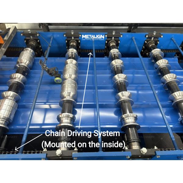 Sea Wave Roof Tile Roll Forming Machine With Guide Pillar And Hydraulic Punching