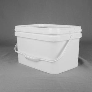 China ISO9001 10L Square Plastic Bucket Square Plastic Pails For Wedding Cakes on sale