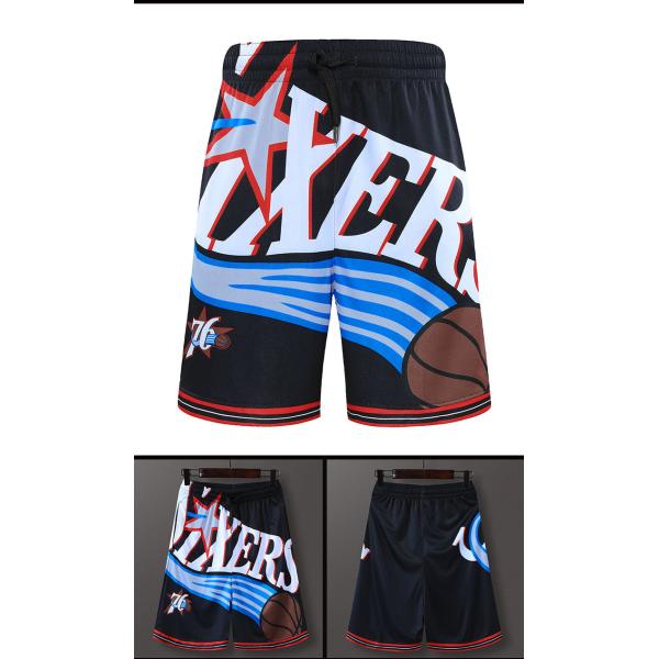 Basketball sport shorts Warriors Grizzlies Spurs Heat BULLS fans retro five-point pants