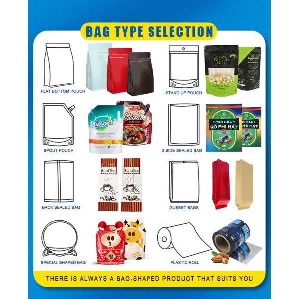 Custom Print Logo Stand Up Pouch bag With Window Ziplock For Snack Nuts Food Packing Paper Kraft Bag