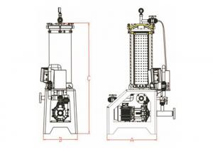  FRPP Chemical Filtration Systems / bag filter machine for petrochemical 150L / min 1HP Manufactures