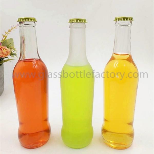 Quality 275ml Clear Soft Drink Glass Bottle With Crown Cap for sale