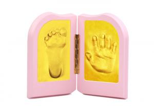 Boys / Girl Baby Clay Frame , Golden Hand And Foot Impression Memory Keepsake Kit