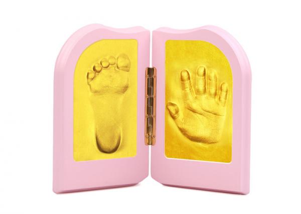 Quality Boys / Girl Baby Clay Frame , Golden Hand And Foot Impression Memory Keepsake Kit for sale