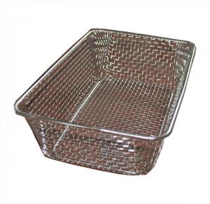  Food grade Woven Wire Metal Wire Basket , Stainless Steel Wire Mesh Baskets Manufactures