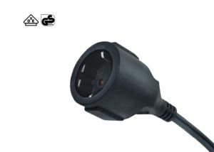 China VDE Approval 3 Pin Female Power Cord , IP44 Plug Socket European Ac Power Cord on sale