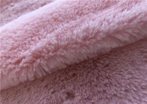China 300GSM Polyester Faux Rabbit Fur Fabric For Slipper Making on sale