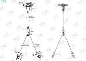  Cross Cable Aquarium Light Hanging Kit / Wire Suspension Systems Mounting Accessory Manufactures