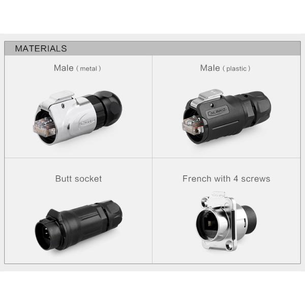 IP68 Industrial Plug 8P8C RJ45 Waterproof Connector Ethernet Connection Type RJ45 Dual Connectors Cat5e Cat6 for Connect Network