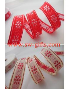 China New holographic gold foil printed grosgrain ribbon, gold laser foil ribbon on sale