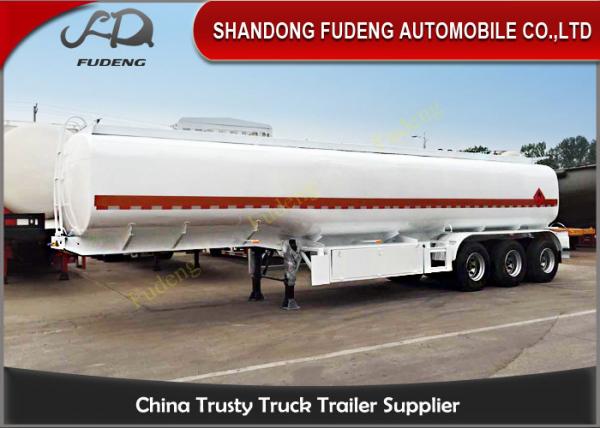 Quality Steel Fuel Tanker Semi Trailer  For  Petrol / Diesel / Crude Oil Transportation for sale