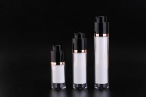 China UKMS14 15ml-30ml-50ml Round Rotating lift type airless bottle,  acrylic airess bottle for Men cosmetics on sale