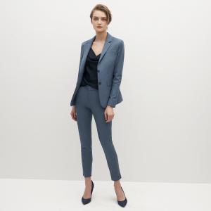  Stylish Light Blue Formal Pant Suit For Ladies Slim Fitting Manufactures