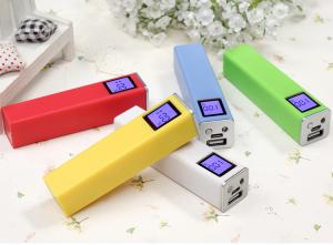  High quality LED display square column 2600 ma mobile power bank Manufactures