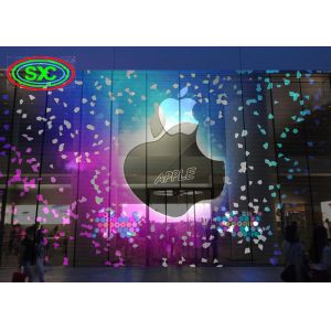 China 800cd/sqm P3.91 Transparent Led Curtain Screen SMD1921 on sale