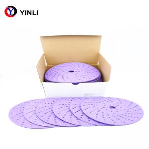 China 17 Holes 150mm Sanding Discs 2000 Grit Aluminum Oxide Fiber Disc on sale