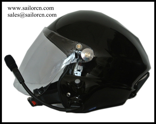 Black Paramotor helmet GD-G with full headset PPG helmet Noise cancel powered paragliding helmet