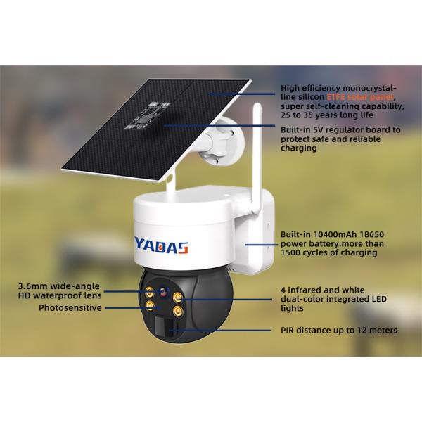 4G CCTV Home Security Camera 3MP FHD 10400mAh PIR Motion Detection