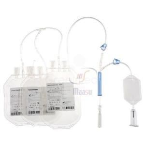 China Medical Blood Collection Bags , Transparent Empty Triple Blood Bag on sale