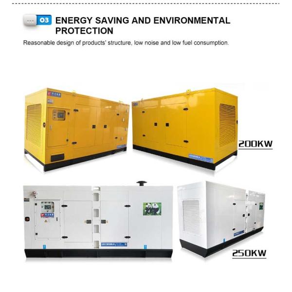 ISO Durable Large Silent Generator , Air Cooled Super Quiet Diesel Generator