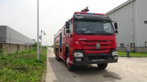  18 Meter Water Fire Engine , 6x4 336KW Heavy Rescue Vehicle With 10000L Water Capacity Manufactures