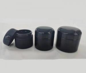China 50g 30g Black Spray Ceramic Cosmetic Jars Face Cream White Polypropylene on sale