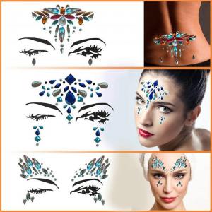  Night Glow Festival Gem Stickers , Forehead Face Jewel Stickers For Body OEM Manufactures