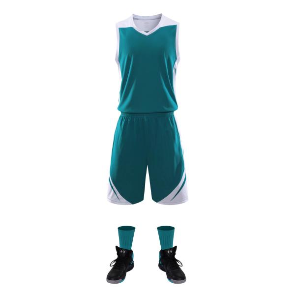 Cutting shell soft fabric quick dye custom logo printing of mens basketball uniforms