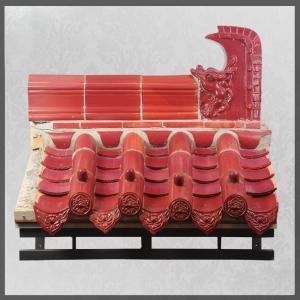  Antique Red Decoration Chinese Ceramic Roof Tiles Graphic Design Manufactures