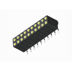 High Temperature Round Female Pin Header Connector 1.27mm Pitch Dual Row