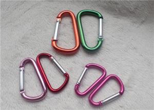  Small Personalized Promotional Gifts Carabiner Multiple Colors D - Shaped Mountaineering Buckle Metal Key Holder Manufactures