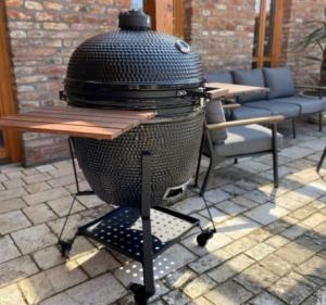  Black Ceramic 27 Inch Charcoal Grill , SGS Kamado Charcoal Grill Manufactures