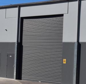 China Warehouses / Shopfronts Fire Rated Rolling Shutter Door With Rockwool Insulation on sale