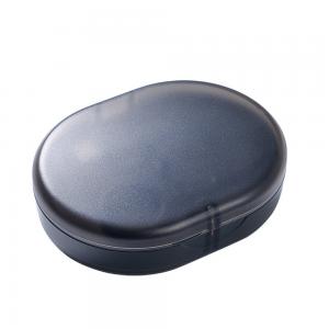 China Non Toxic Plastic Aligner Case With Mirror , Black Color Small Denture Box on sale