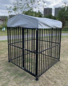  Metal kennel outdoor large dog cage easy to clean and rustproof with lockable dog door with waterproof & anti-UV cover Manufactures