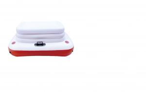 China PVC Inflatable Beach Cooler 0.40mm Inflatable Outdoor Furniture White Red on sale