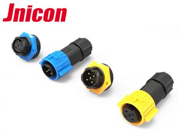 Quality IP67 Outdoor Waterproof Connectors Socket Blue / Yellow For Distribution Box for sale