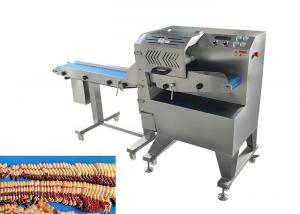 China Stainless Steel Cooked Beef Meat Slicing Machine 160mm Width Conveyor Belt on sale