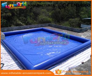 China 0.9mm PVC Tarpaulin Inflatable Water Pools Blue Water Blow Up Pool Custom Logo on sale