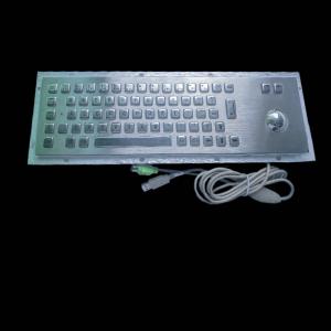  65 Keys Panel Mounting Kiosk Metal Keyboard With Trackball Back Light Manufactures