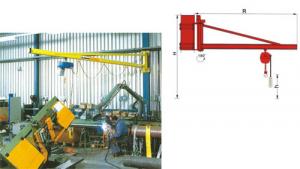  Heavy Weight Design Wall Bracket Jib Cranes Rotational for Indoor Building Maintenance Yellow Color Manufactures