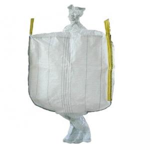  Side Discharge Design Anti Static Bulk Bags Flat Bottom With Spout 500kg / 600kg Manufactures