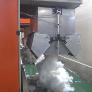 V type lapper nonwoven fiber padding thermal bonding production line