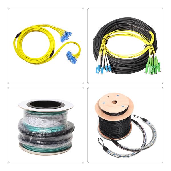 Breakout Preterminated Optical Fiber Patch Cord UL Fiber Cable Assemblies