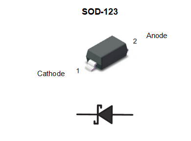 350mW Power Dissipation Electronics Component BZT52C27 Diode Zener 27V