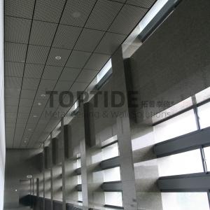China Suspended Square 600mm Decorative Drop Ceiling Tiles Soundproofing Metal on sale